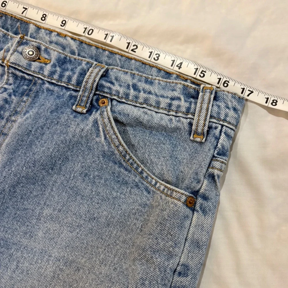 Vintage Levis 505 Orange Tab Jeans Mens 36x32 Light Wash Made in Canada Denim